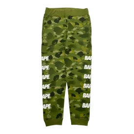 BAPE Side Logo Camo Sweatpants Green