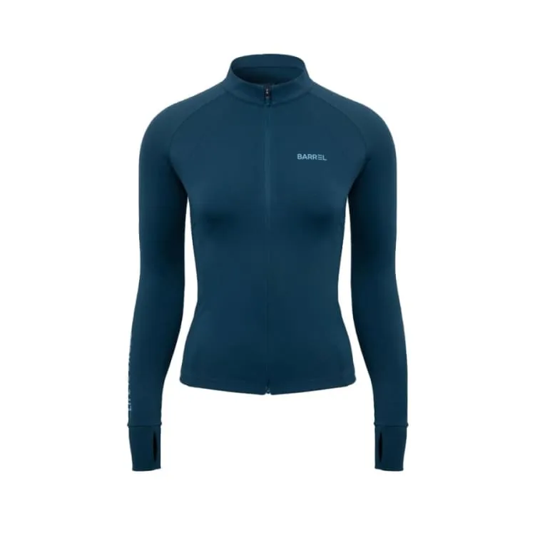 Barrel Women Resort Zip-Up Rashguard-BLUE