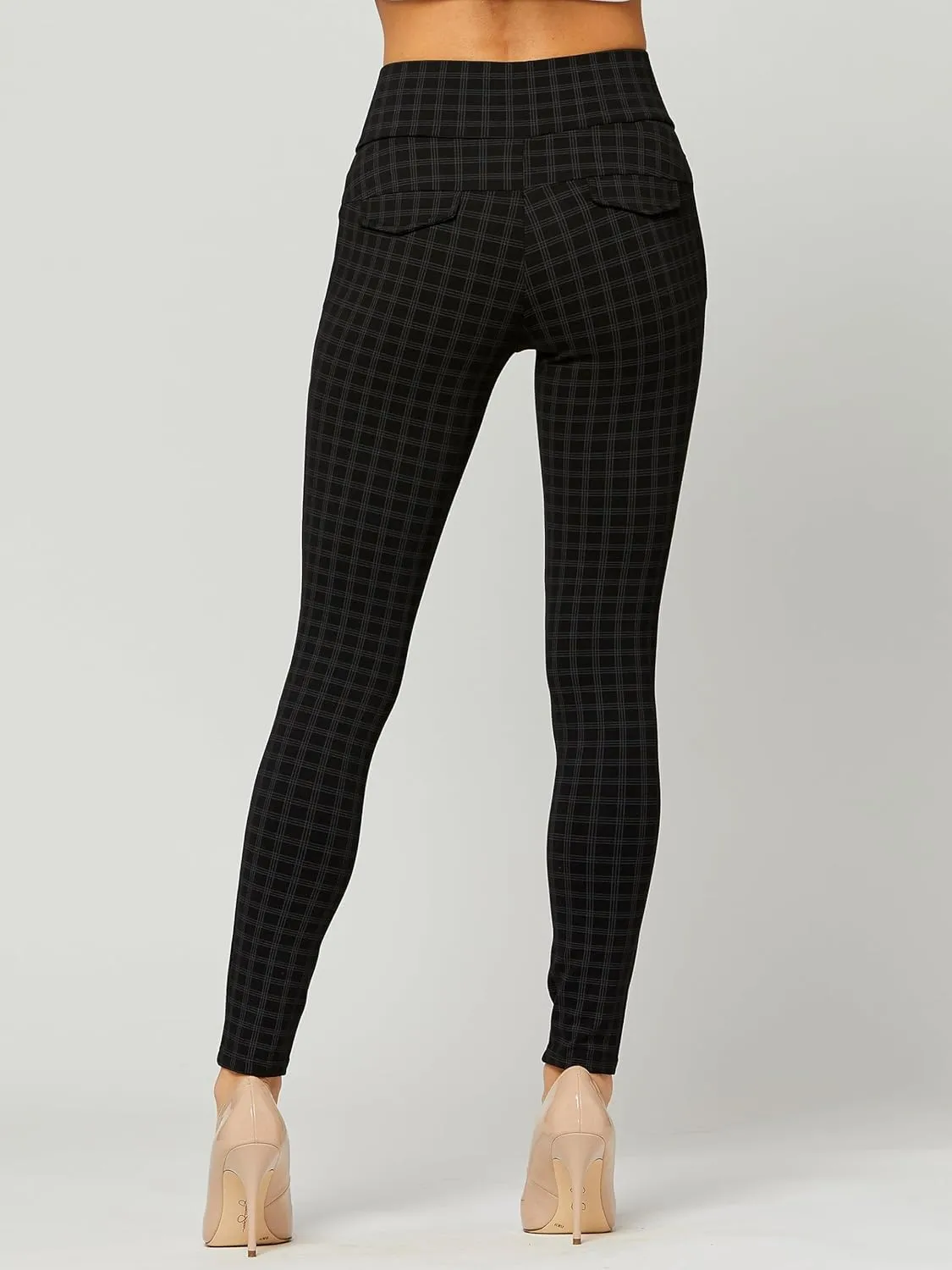 Conceited Stretch Slacks for Women - Wear to Work - Tummy Control - Slim Leg - Pockets - Ponte - (Available in Plus Size)