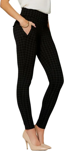 Conceited Stretch Slacks for Women - Wear to Work - Tummy Control - Slim Leg - Pockets - Ponte - (Available in Plus Size)