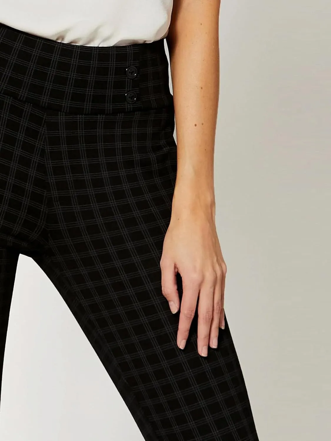 Conceited Stretch Slacks for Women - Wear to Work - Tummy Control - Slim Leg - Pockets - Ponte - (Available in Plus Size)