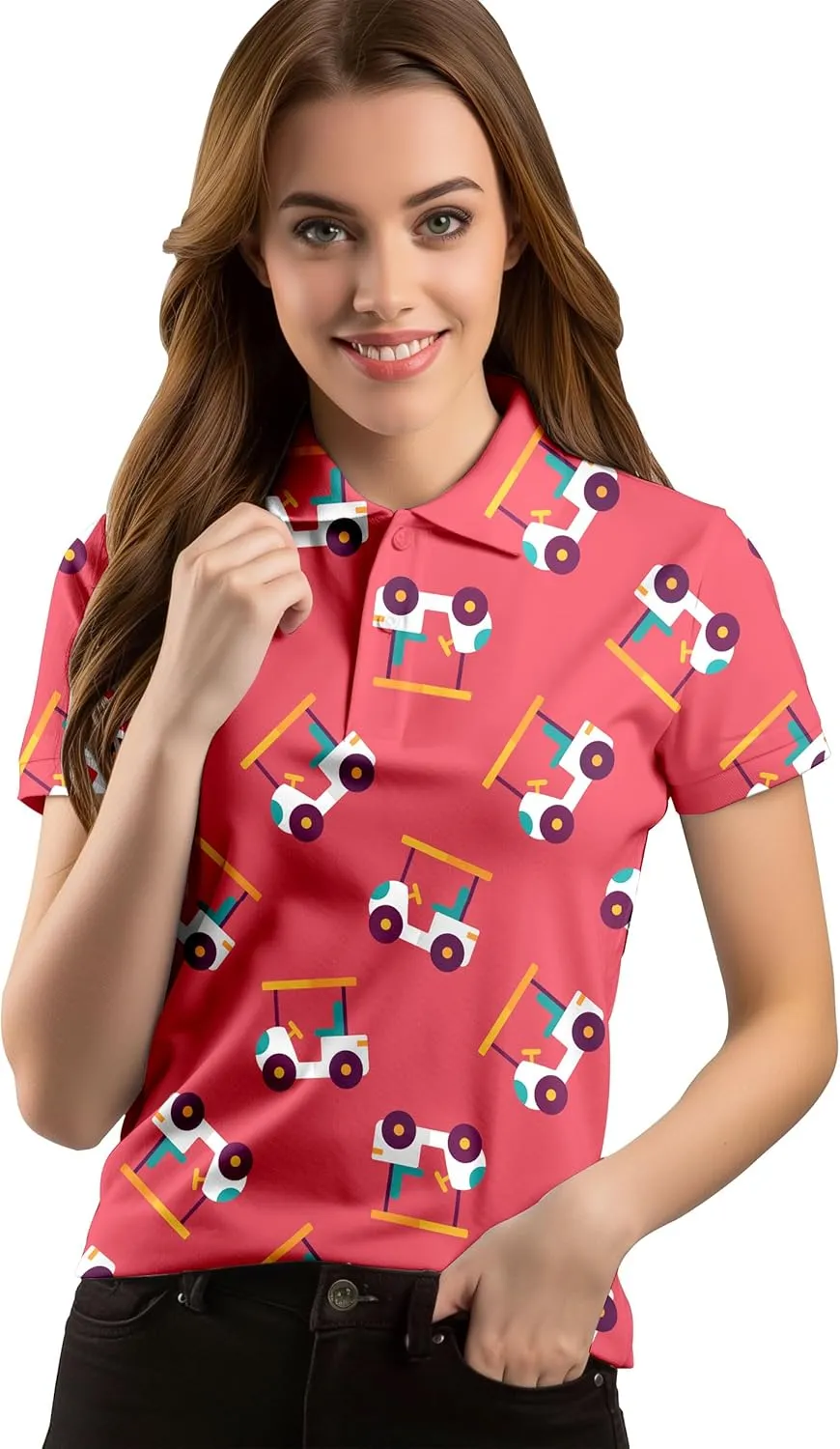 Funny Golf Shirts for Women Short Sleeve Quick Dry Tennis Shirts Athletic Tops for Yoga Tennis