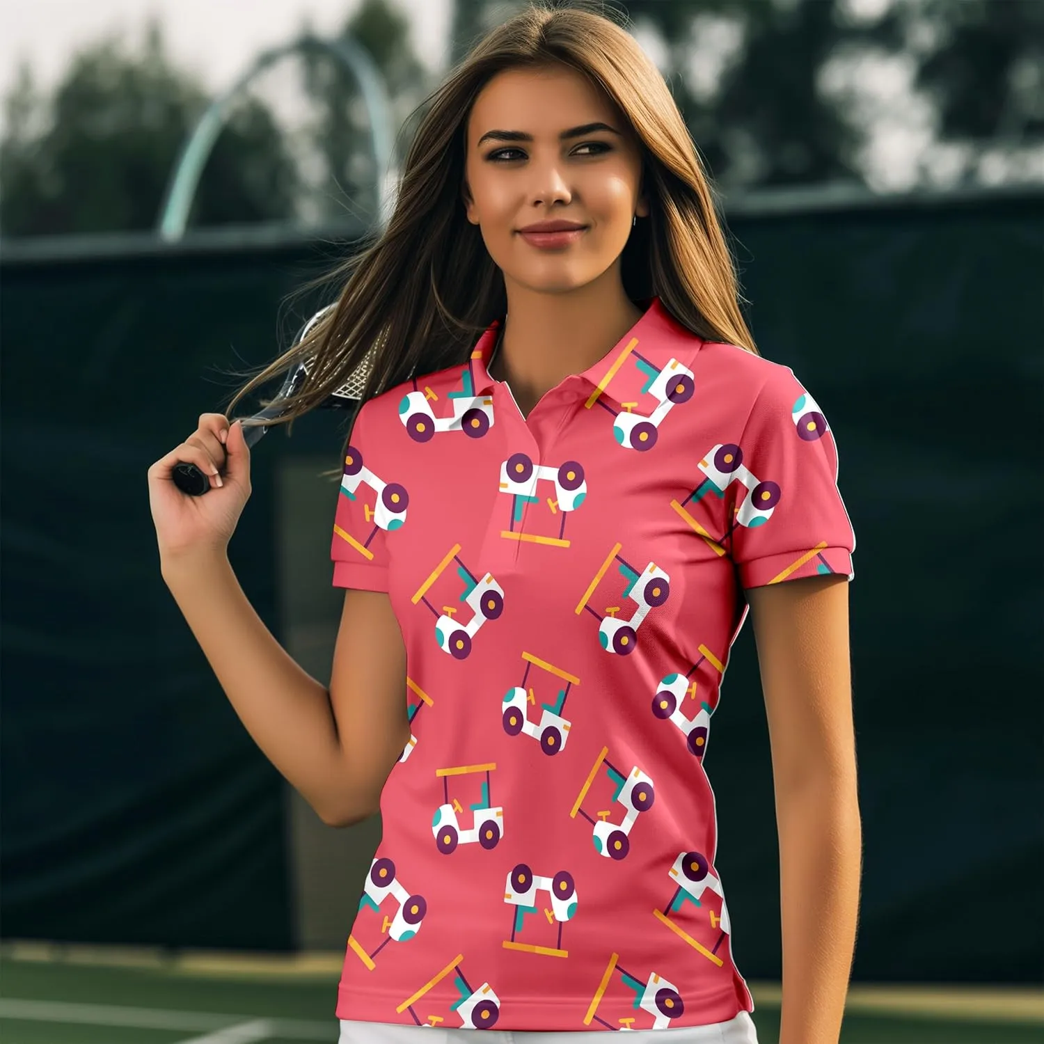 Funny Golf Shirts for Women Short Sleeve Quick Dry Tennis Shirts Athletic Tops for Yoga Tennis