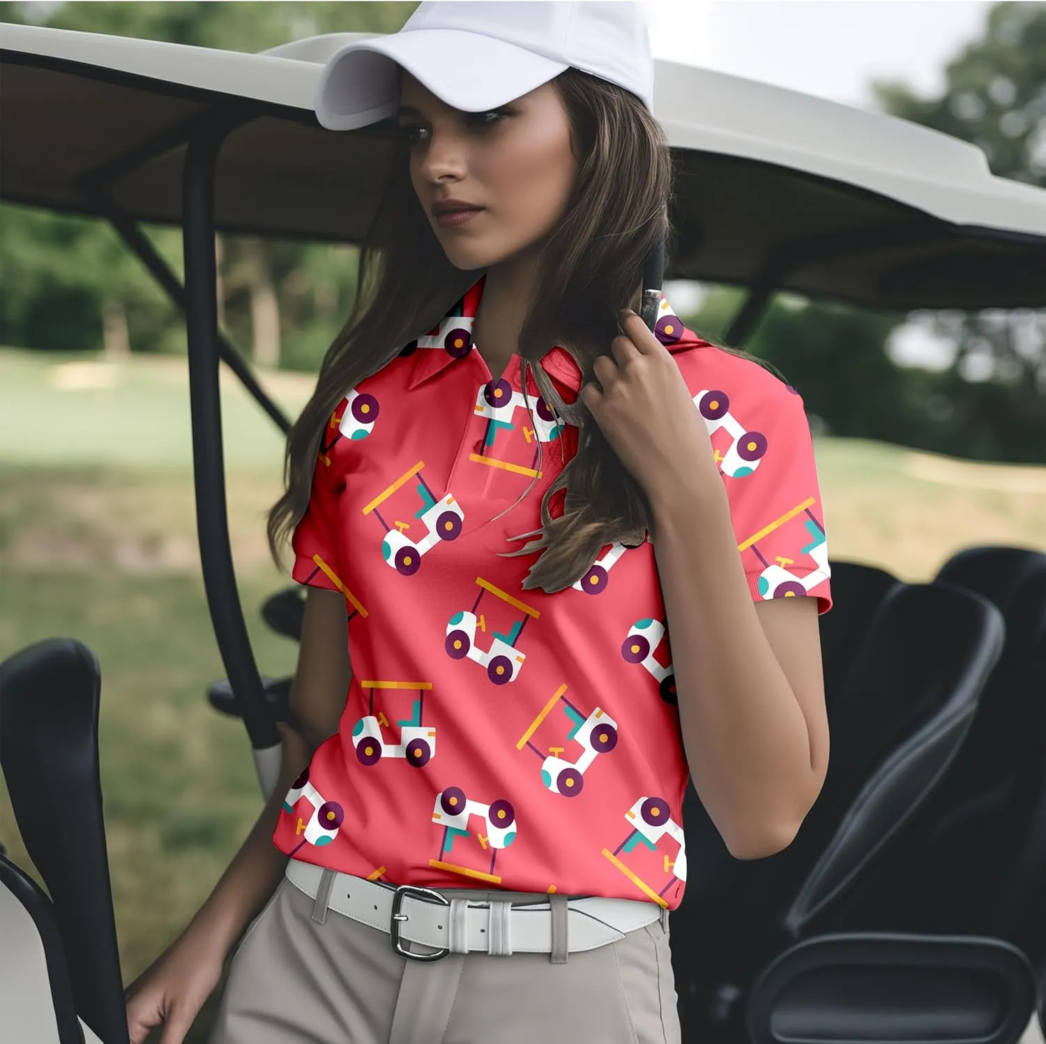 Funny Golf Shirts for Women Short Sleeve Quick Dry Tennis Shirts Athletic Tops for Yoga Tennis