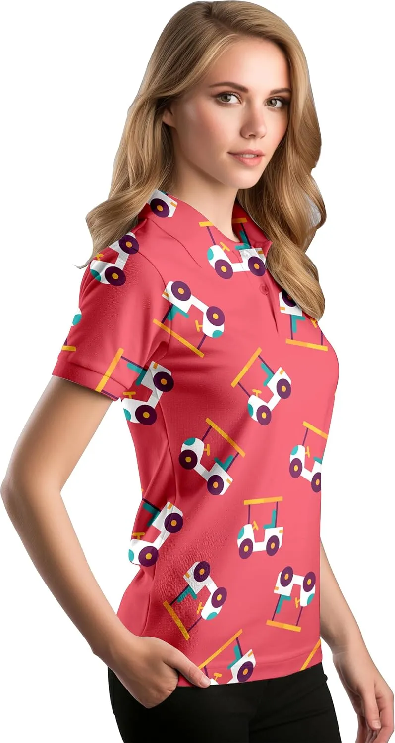 Funny Golf Shirts for Women Short Sleeve Quick Dry Tennis Shirts Athletic Tops for Yoga Tennis