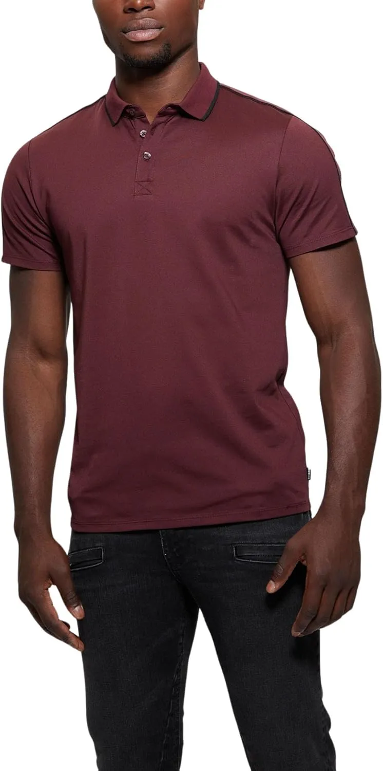 GUESS Men's Eco Quattro G Tape Polo