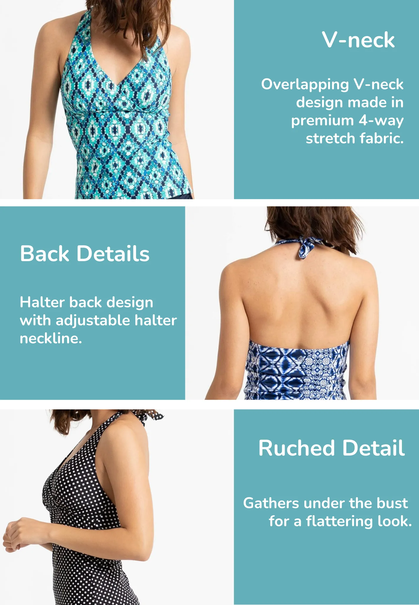 Halter Tankini Top | Sizes XL & 2XL Only