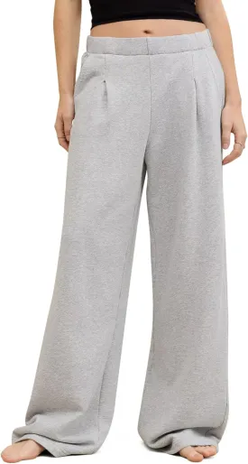 HeSaYep Women's Wide Leg Sweatpants Baggy Straight Leg Sweat Pants Elastic High Waisted Loose Pants with Pockets