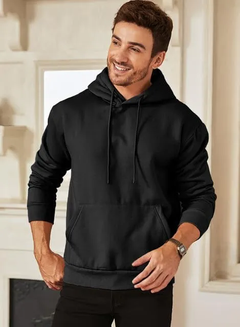 JMIERR Mens Casual Cotton Hooded Collar Drawstring Hoodies Pullover Sweatshirts Casual Long Sleeve Shirts