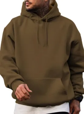 JMIERR Mens Casual Cotton Hooded Collar Drawstring Hoodies Pullover Sweatshirts Casual Long Sleeve Shirts
