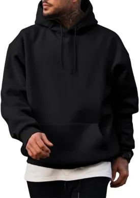 JMIERR Mens Casual Cotton Hooded Collar Drawstring Hoodies Pullover Sweatshirts Casual Long Sleeve Shirts