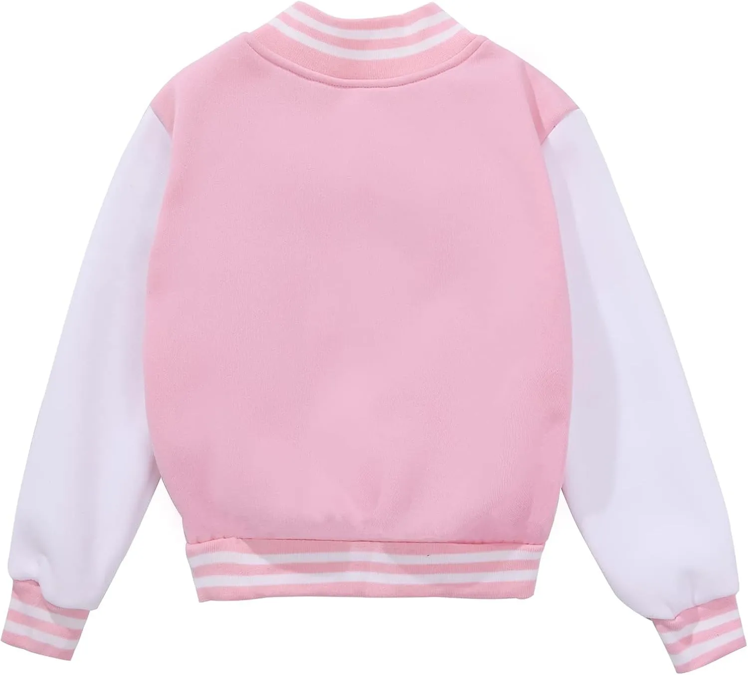 Kids Baseball Jackets Boys Girls Fit Varsity Jacket Casual Lightweight Plain Button Cardigan School Coat