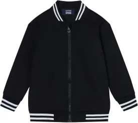 LittleSpring Boys Girls Varsity Baseball Jacket Zip Up Bomber Jacket Thin 2-10Years