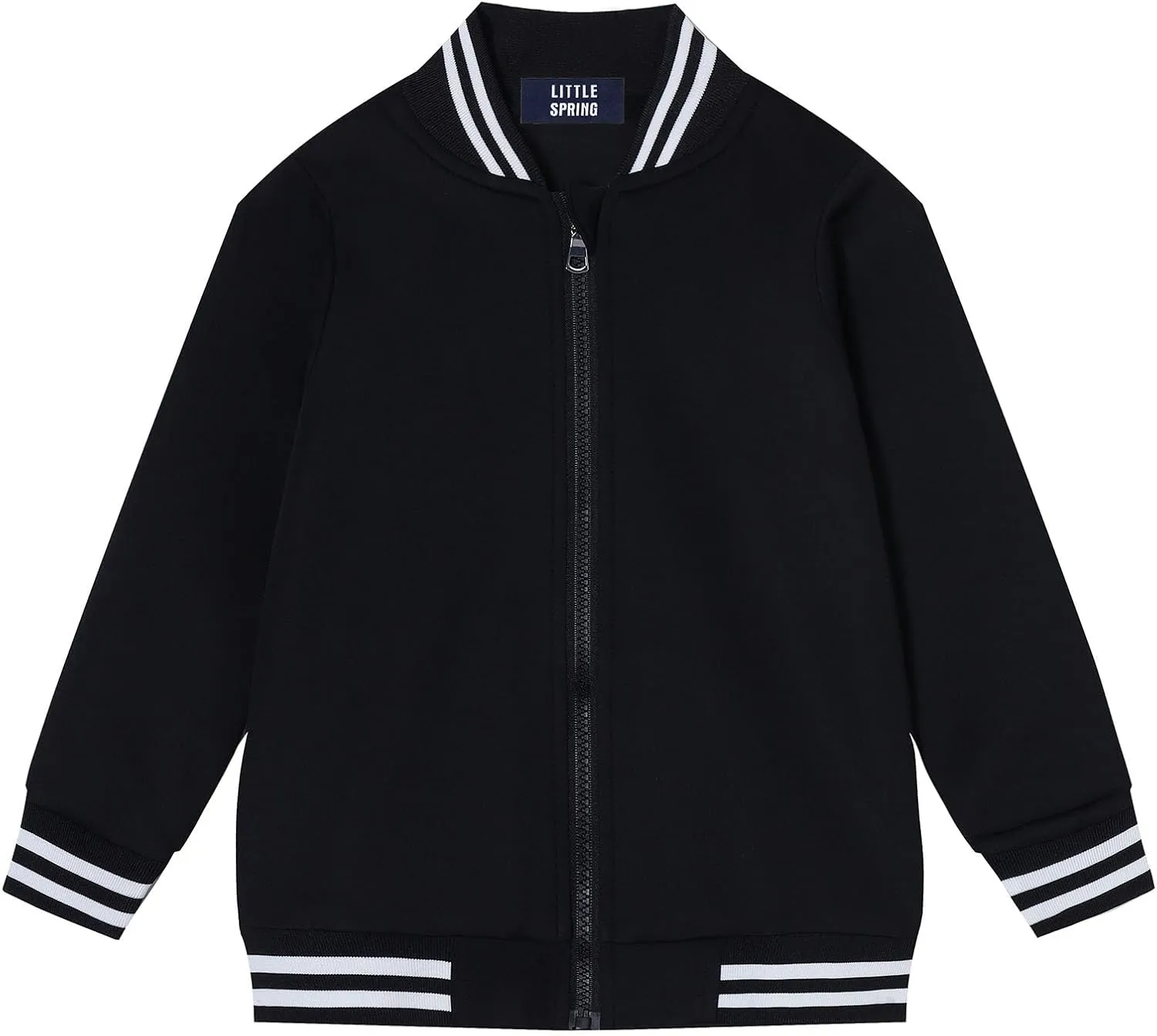 LittleSpring Boys Girls Varsity Baseball Jacket Zip Up Bomber Jacket Thin 2-10Years