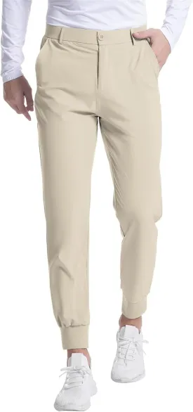 Mens Golf Joggers Pants Lightweight Stretchy Casual Slim Fit Sweatpants Work Dress Running Travel Trouser with Pocket