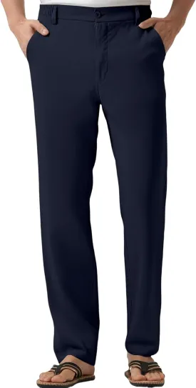 Mens Golf Pants Stretch Lightweight Quick Dry Dress Pant Slim Fit Straight Work Pants Flat Front Fashion Trousers