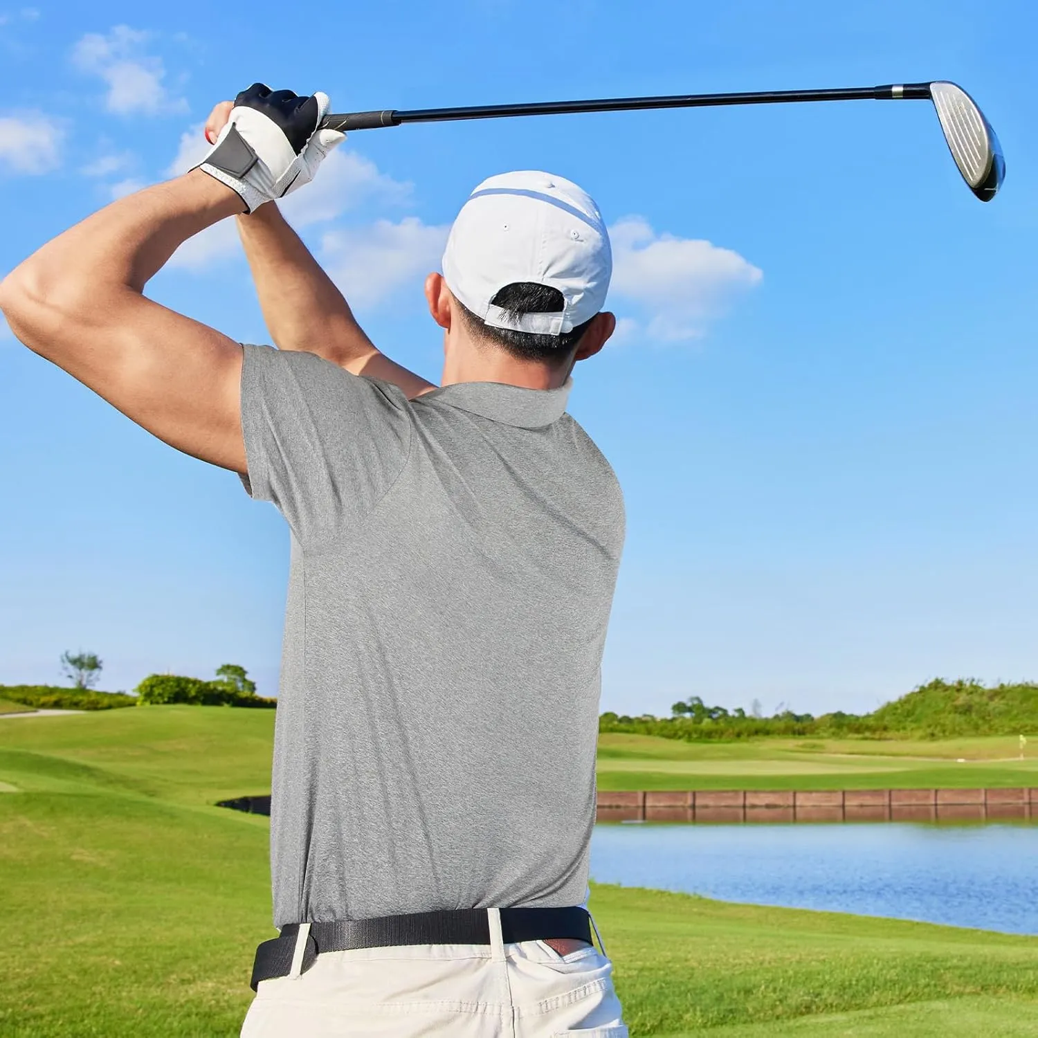 Mens Polo Shirt Quick Dry Performance Short Sleeve Tactical Shirts Golf Shirts for Men