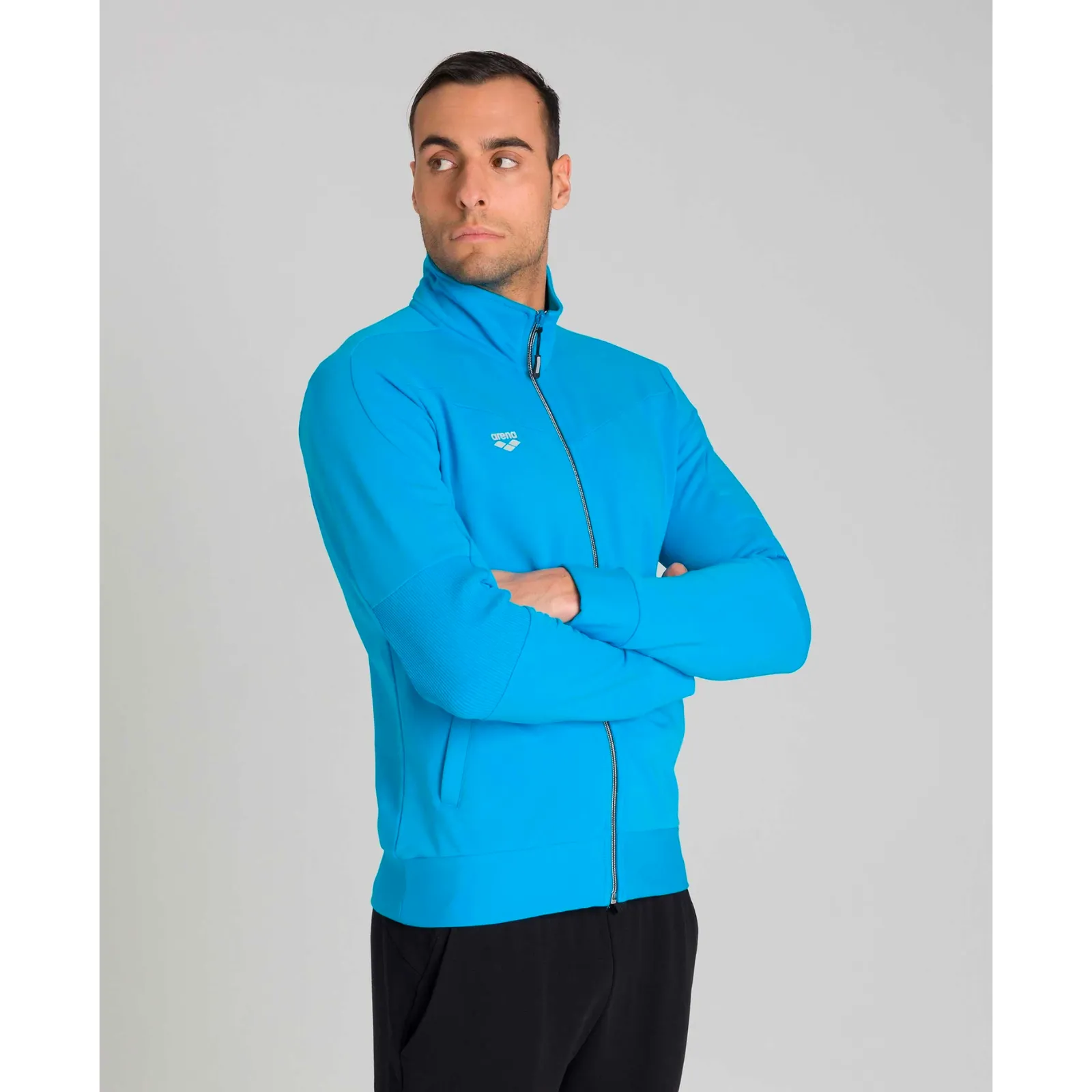 MEN'S RIB INSERT FULL ZIP JACKET
