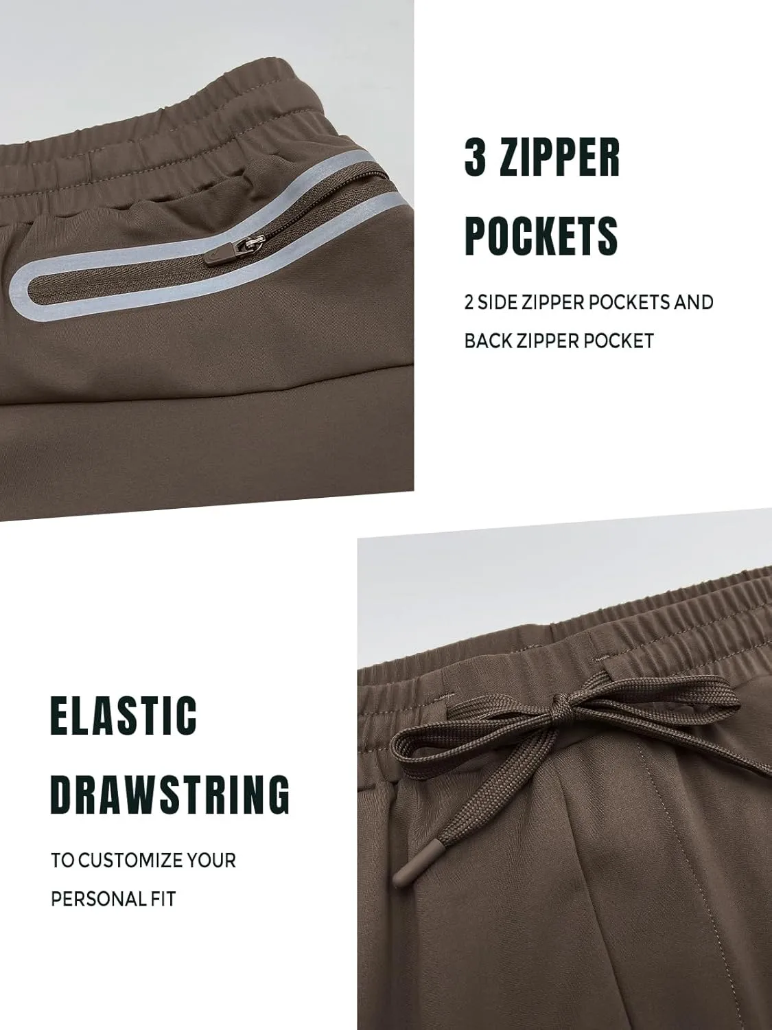 NORTHYARD Men's Joggers Pants with Zipper Pockets Lightweight Sweatpants Athletic Running Workout Track Pants for Men