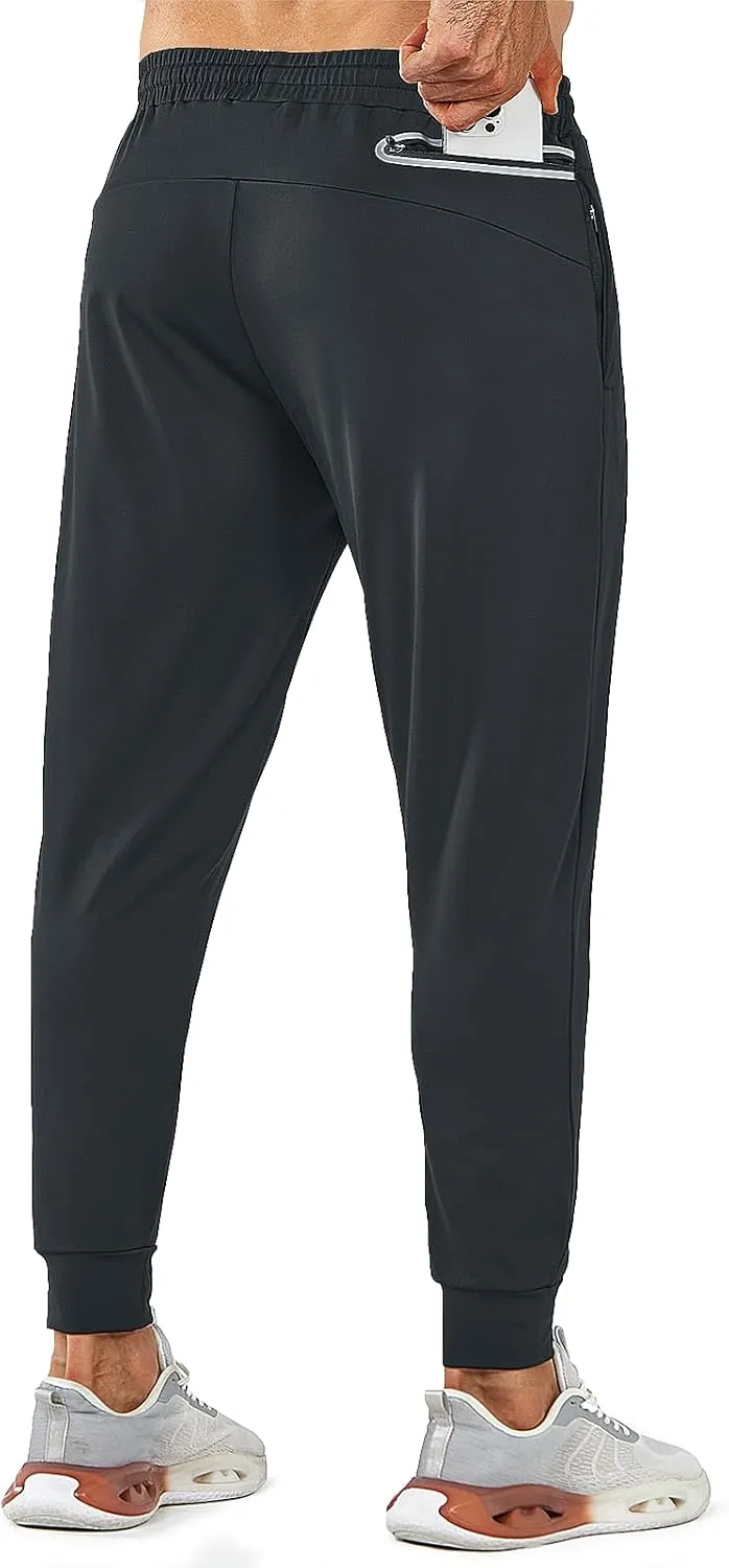 NORTHYARD Men's Joggers Pants with Zipper Pockets Lightweight Sweatpants Athletic Running Workout Track Pants for Men