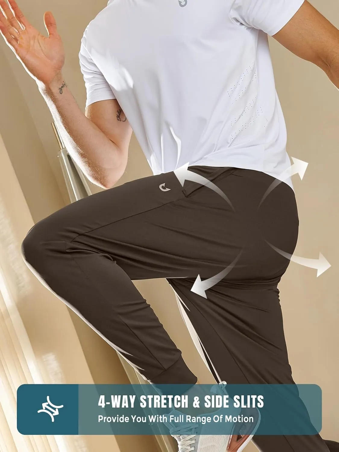 NORTHYARD Men's Joggers Pants with Zipper Pockets Lightweight Sweatpants Athletic Running Workout Track Pants for Men