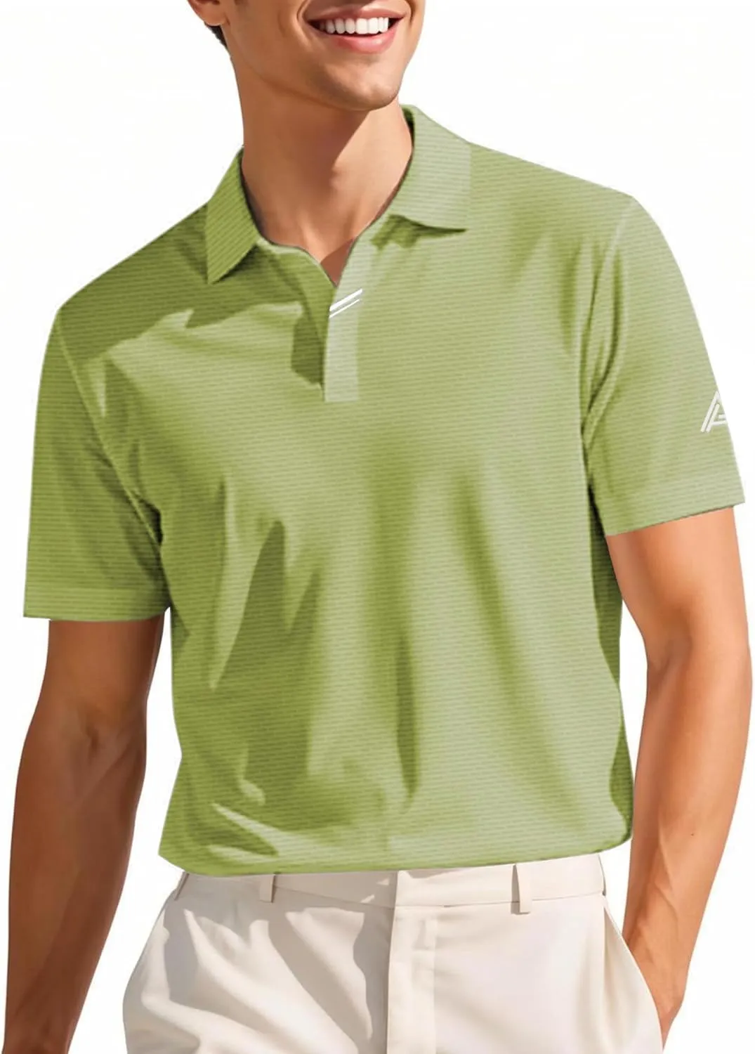 Polo Shirts for Men, Short Sleeve Dry Fit Golf Polo T Shirts Stretchy Moisture Wicking Performance Collared Tees Solid Casual Sports