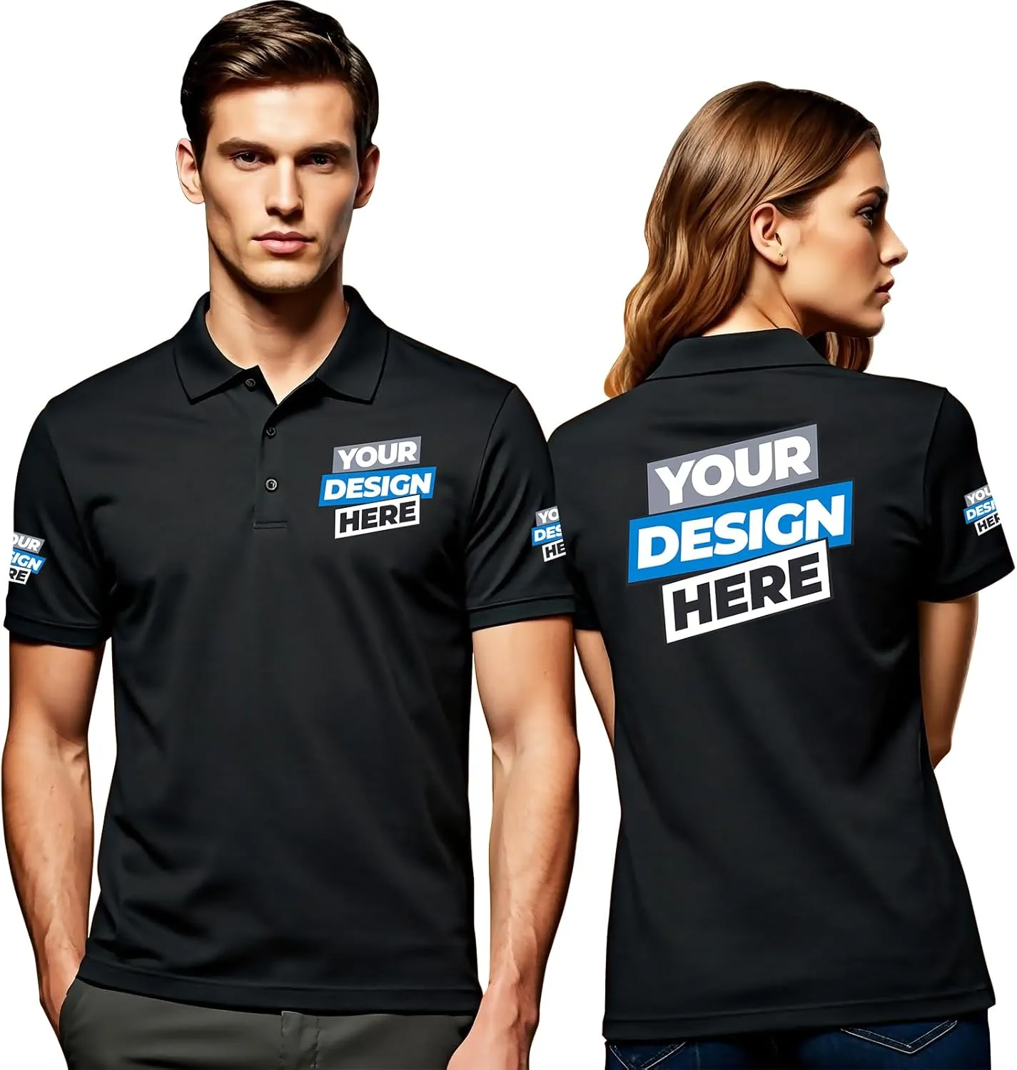 Pranboo Custom Polo Shirt, School Shirt, Golf Polo Shirt, for Business, Casual Wear, and Sports Teams