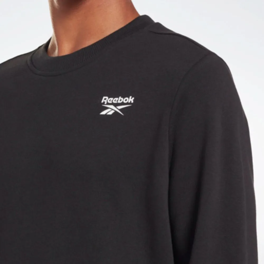 Reebok Identity French Terry Logo Crew Sweatshirt Black