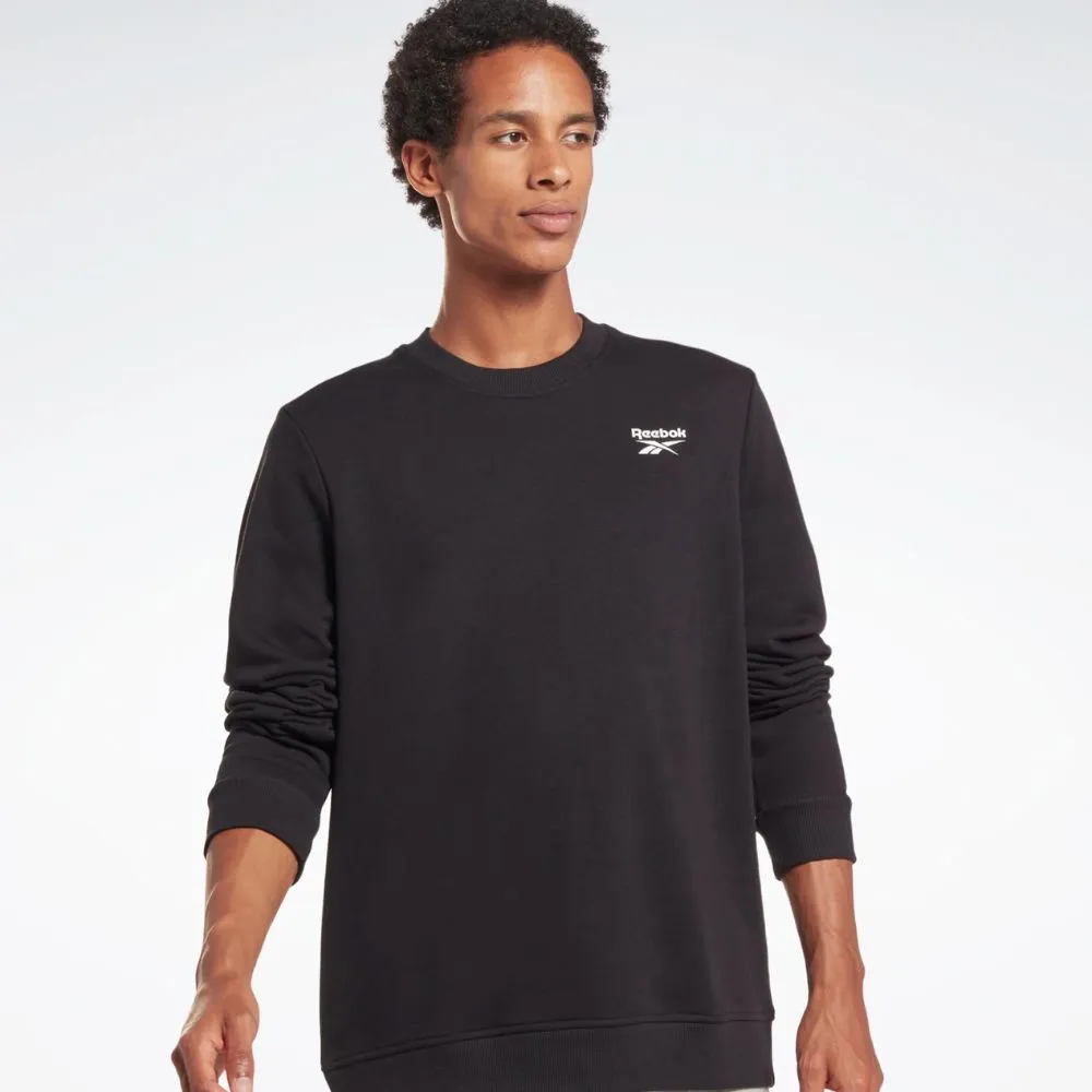 Reebok Identity French Terry Logo Crew Sweatshirt Black