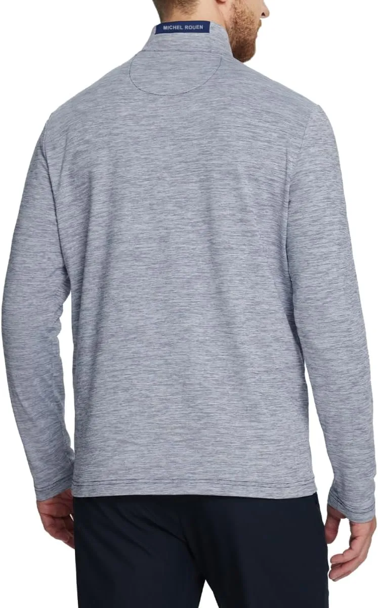 Rouen Quarter Zip Pullover Men Performance Dry Fit Mock Neck Brushed Casual Sports Golf Mens 1/4 Zip Pullover Sweatshirts