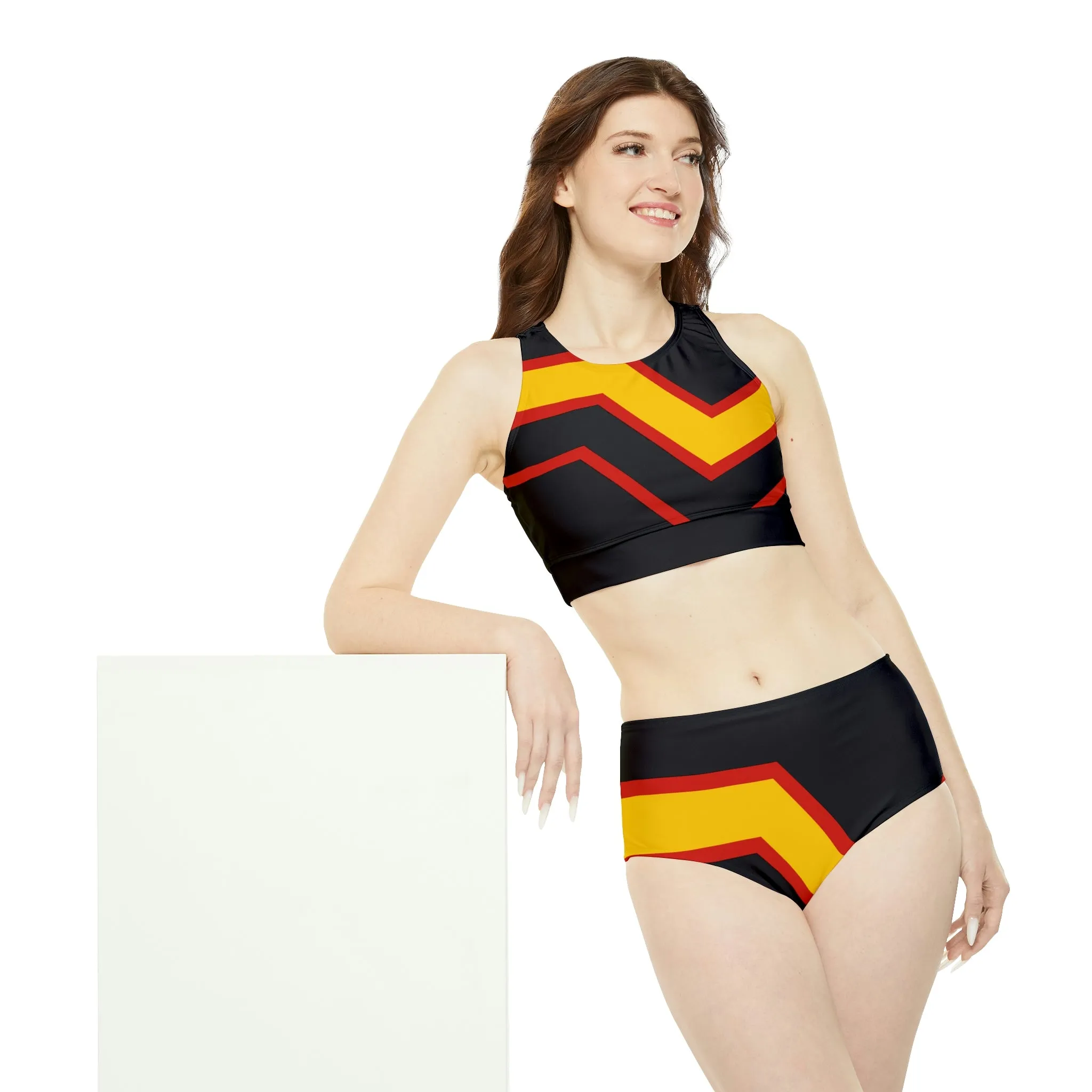 Rubber Pride Flag Sporty Bikini Set