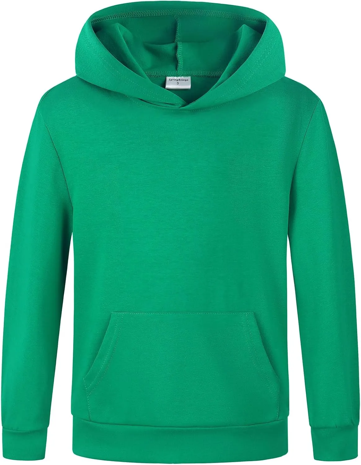 Spring&Gege Boys Lightweight Pullover Hoodies Long Sleeve Hooded Sweatshirt (5-14 Years)