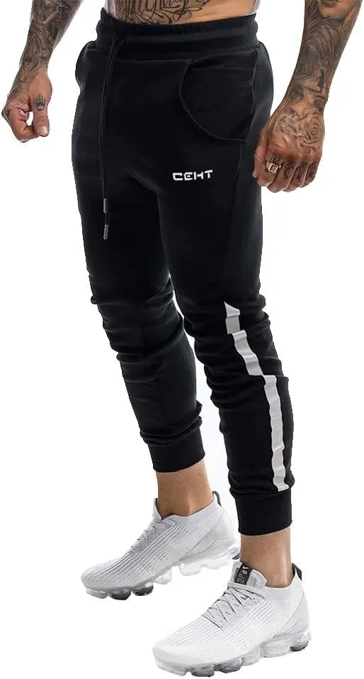 Wangdo Men's Slim Joggers Gym Workout Pants,Sport Training Tapered Sweatpants,Casual Athletics Joggers for Running