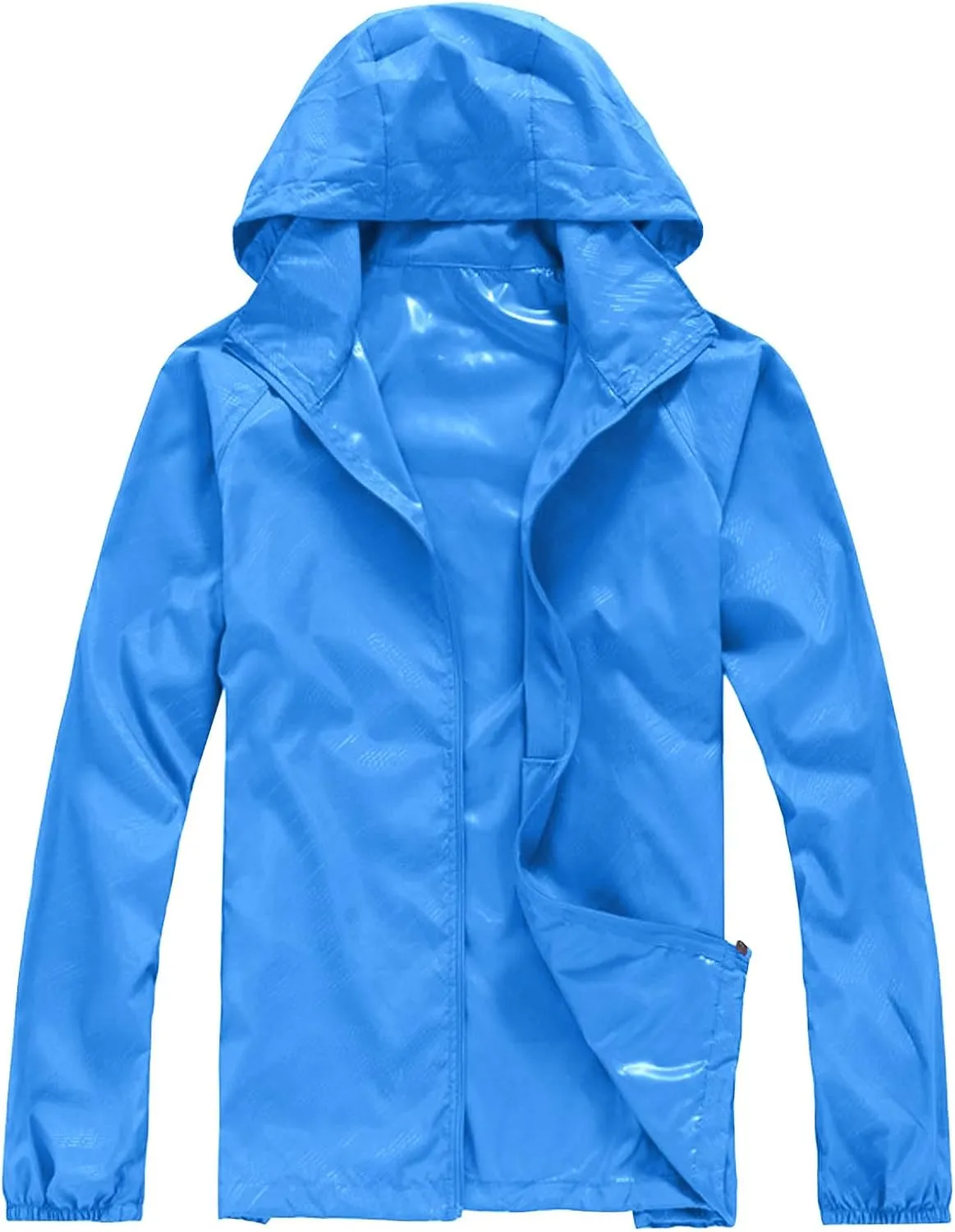 Women's Lightweight Rain Jacket Waterproof Packable Raincoat Sun Protection Hoodies Golf Hiking Travel Windbreaker